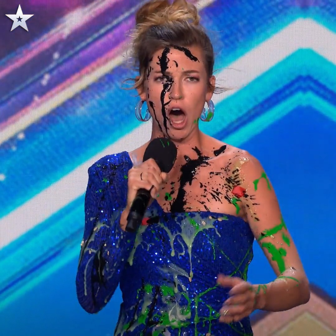 Avalon Penrose's opera performance takes a MESSY turn! 😅 🎉 #BGT Avalon Penrose
