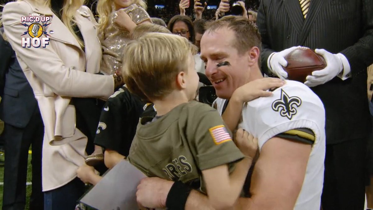 .@DrewBrees: Great QB, and an even better father 🥺 #MicdUpHOF | New Orleans Saints