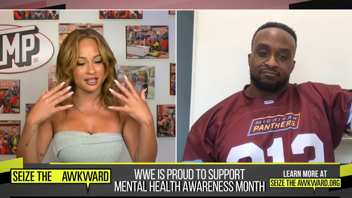 "Even if you can't see it now, you matter. Please, stay in the game." Thank you Ettore “Big E” Ewen for this reminder to take care of ourselves and our mental health. ❤️ Seize The Awkward #WWETheBump