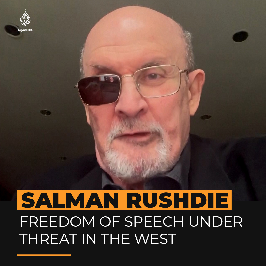 Author Salman Rushdie has warned that “freedom of expression” is under threat in Western countries ⤵️
