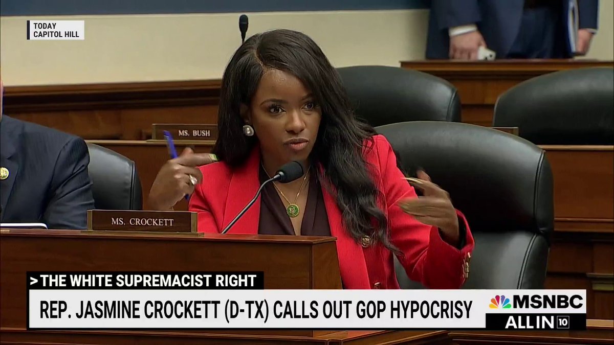 WATCH: Rep. Jasmine Crockett slams Republicans during a House Oversight Cmte. hearing. "I am so excited that my colleagues across the aisle care about sexual abuse, considering that the frontrunner...has been found liable for sexual abuse."