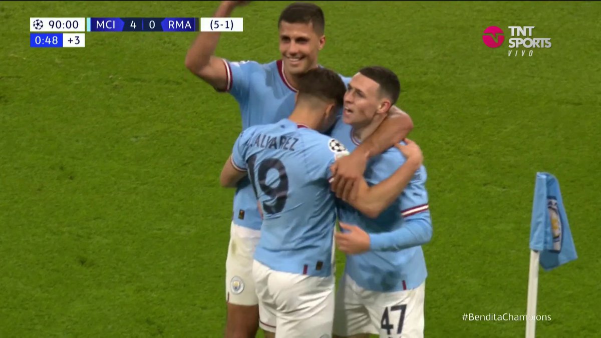 ¡JULIÁAAAAAAAAAAAAAAAN! 🤯 Baile histórico del Manchester City al Real Madrid. 💥 🏴 Manchester City 4-0 Real Madrid C.F. 🇪🇸 (Global 5-1) #BenditaChampions EN VIVO: 📲 Stream en Max Latinoamérica: