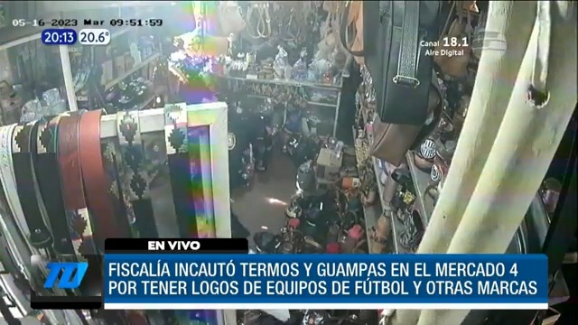 📌 La Fiscalía incautó termos y guampas en el Mercado 4 por tener logos de equipos de fútbol y otras marcas 🔴 EN VIVO: #TelefuturoPy #TelediarioPy