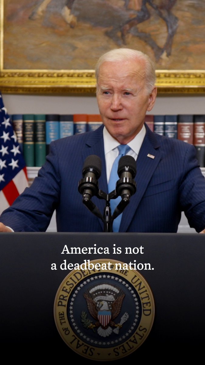 I’m confident that Congressional leaders and I will reach an agreement on the budget and that America won’t default.