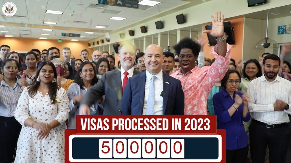Mission India has now processed HALF A MILLION visas, halfway to our "Mission to 1 Million" goal. Join us on our Mission to a Million!