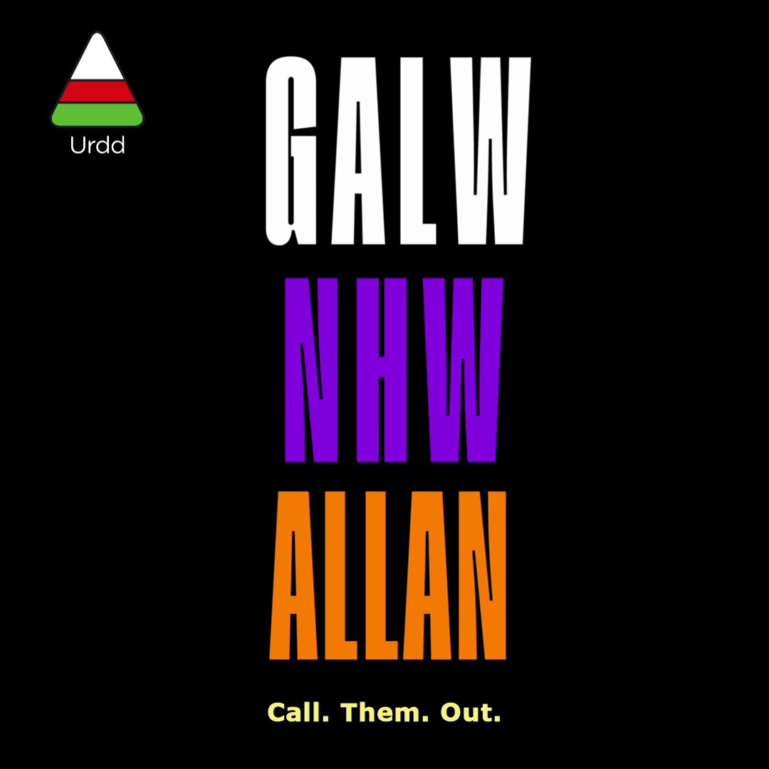 Galw. Nhw. Allan. Call. Them. Out. 🏴󠁧󠁢󠁷󠁬󠁳󠁿 󠁧󠁢󠁷󠁬󠁳󠁿 Mae pobl ifanc Cymru yn galw ar y byd i dorri lawr hiliaeth systemig. There’s no room for racist comments in Wales or the world. 🌍 📣 Rhanna. Gweithreda. 🔁 Share. Take action. 🕊 #Heddwch2023