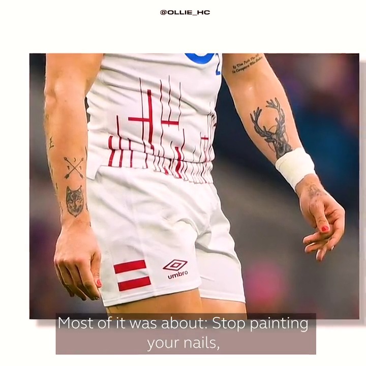 "Stop painting your nails and focus on rugby" England Rugby stars @OHassellcollins and Zoe Harrison took a trip to the nail salon to chat about changing stereotypes in rugby, fashion choices and tattoos #TheOpenside