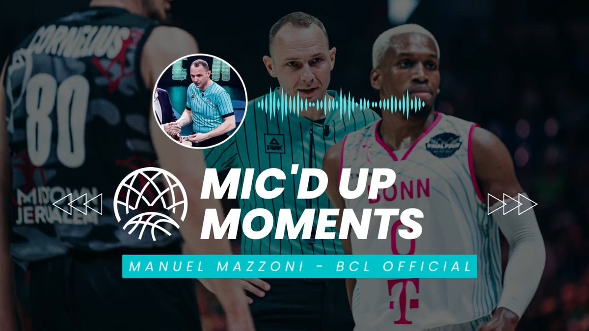 🎙 You ask for more 𝗺𝗶𝗰’𝗱 𝘂𝗽 content, we deliver! Get a glimpse into the biggest game of the season, with our #BasketballCL Final crew chief! 🔊 𝙎𝙊𝙐𝙉𝘿 𝙊𝙉 🔊