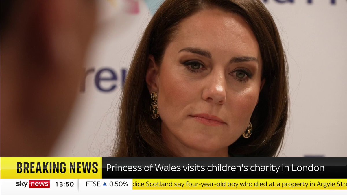 BREAKING: The Princess of Wales has visited a children's charity in London, following Harry and Meghan's "near catastrophic" car chase in New York last night Latest: 📺 Sky 501, Virgin 602, Freeview 233 and YouTube