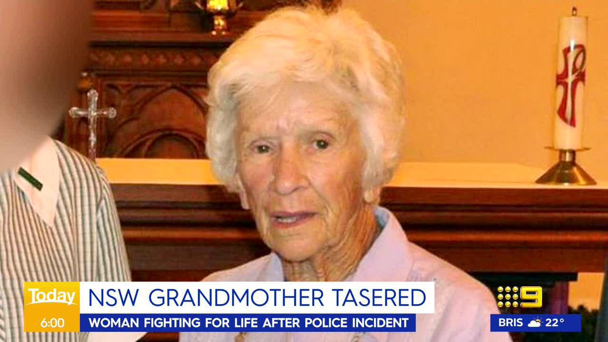 A 95-year-old great grandmother is fighting for life in hospital after she was tasered by police at an aged care home in the New South Wales Snowy Mountains. Ashley Wick #9News MORE: