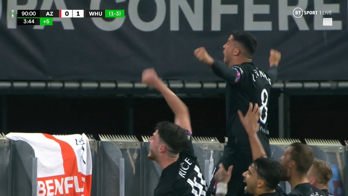 West Ham are going to the final!! 🤩 Pablo Fornals brilliantly puts the away side ahead after 90 minutes! 🔥 #UECL