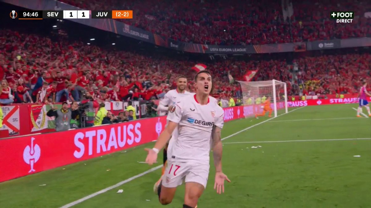 💥 ERIK LAMELA ! 💥 SÉVILLE PREND L'AVANTAGE DANS LES PROLONGATIONS ! #SEVJUV | #UEL
