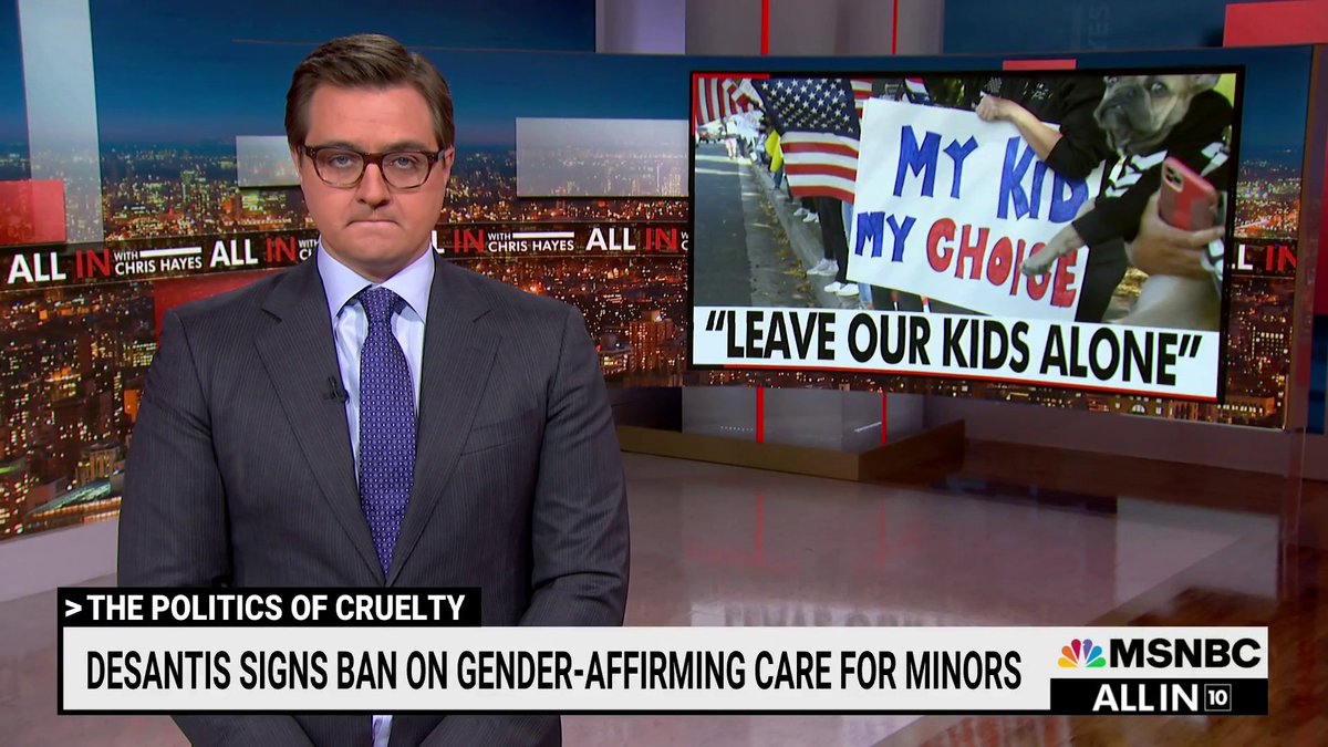 "Telling parents how they can or cannot raise their own children is among the most authoritarian things a government can do," says Chris Hayes. "That is exactly what Ron DeSantis and the Republican Party in Florida ... are doing."