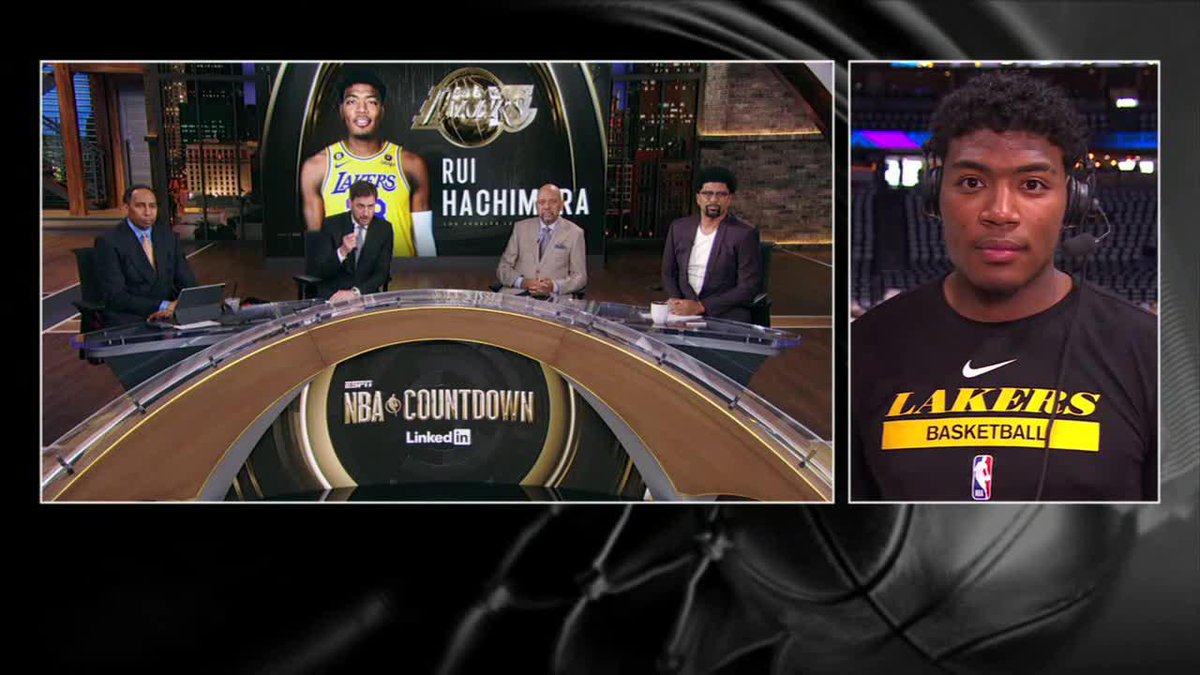 "I was on a different team ... and they weren't even going to make the playoffs. Now I'm here on the west coast in the Conference Finals. It feels crazy." โ Rui Hachimura on his trade to the Lakers