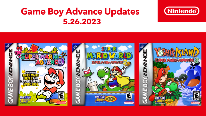 Super Mario Advance, Super Mario World: Super Mario Advance 2, and Yoshi’s Island: Super Mario Advance 3 are all coming to #NintendoSwitch for #NintendoSwitchOnline + Expansion Pack members on 5/26! Here we go!