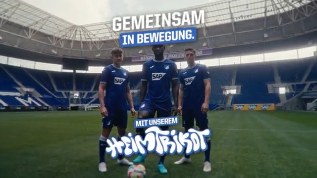 Gemeinsam in Bewegung. Mit unserem neuen Heimtrikot 💙 Ab sofort im TSG-Fanshop erhältlich ⤵️