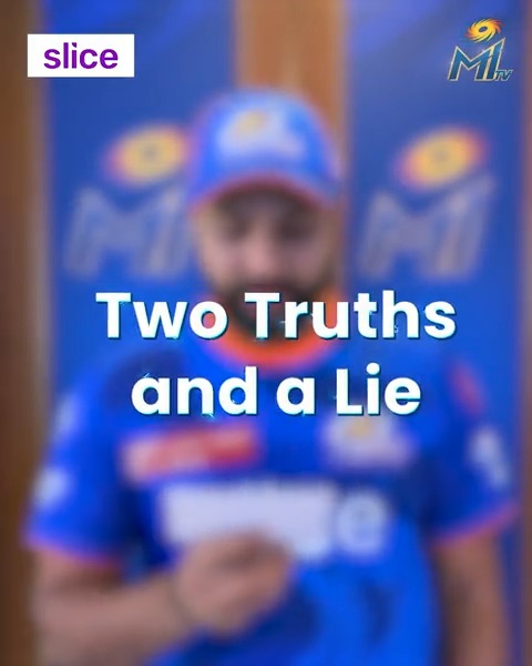 2️⃣ Truths and a Lie ft. 𝐂𝐚𝐩𝐭𝐚𝐢𝐧 𝐑𝐎 😎 P.S. wait till the end for a typical Rohit answer 😂 #OneFamily #MumbaiMeriJaan #MumbaiIndians sliceit_