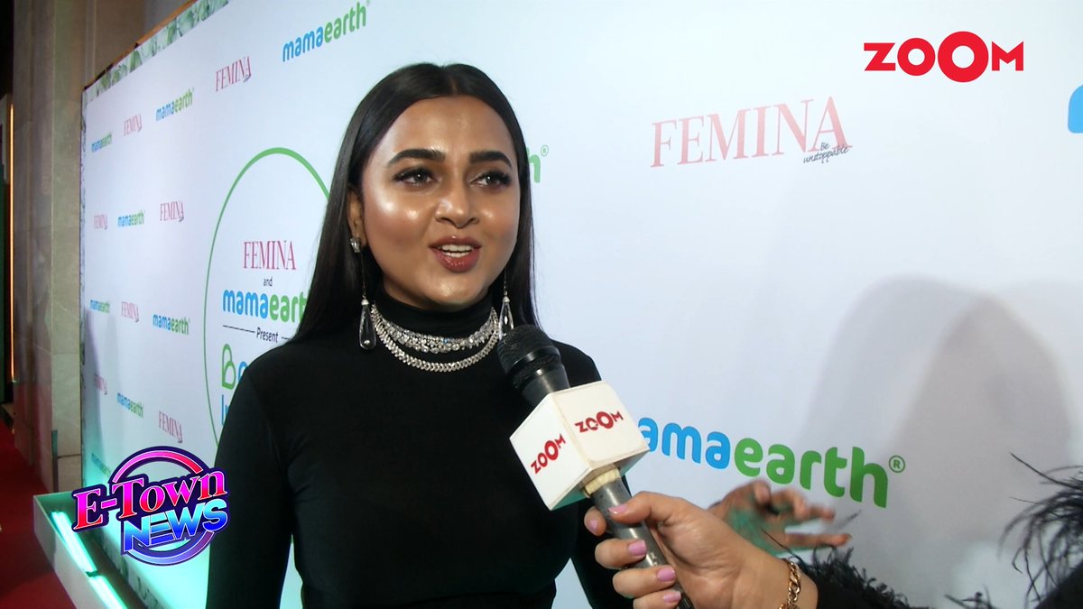 .Tejasswi Prakash got candid with rudrani chatterjee on the red carpet of #FeminaMamaearthBeautifulIndians2023 about beauty norms, definition of true beauty, admiration for #PriyankaChopra and pay parity in the industry. #bollywood #tejasswiprakash #tejran #karankundrra #karankundra