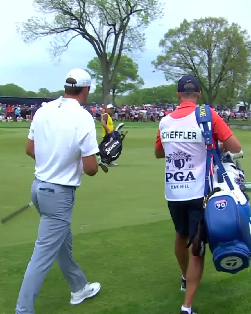 How does Scottie Scheffler start his day? He goes flag hunting and grabs a share of the lead.