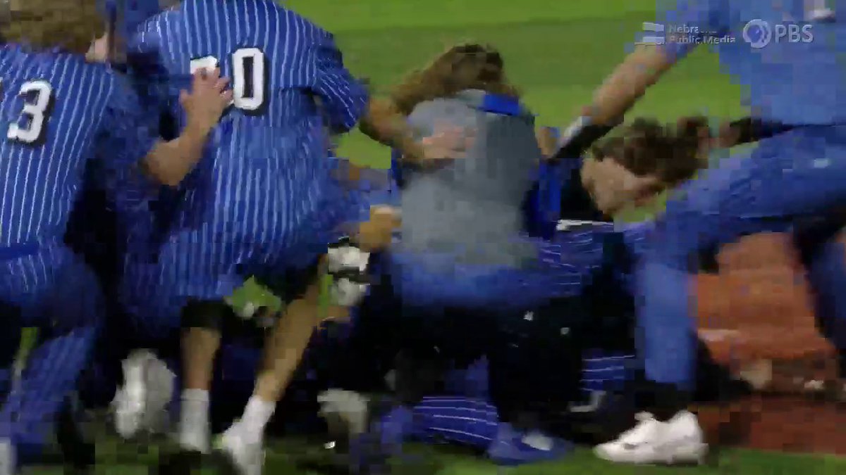 The Lincoln East Spartans win the Class A State Championship in extra innings 3-2 against the Millard West Wildcats. This is Lincoln East's first state championship in program history!