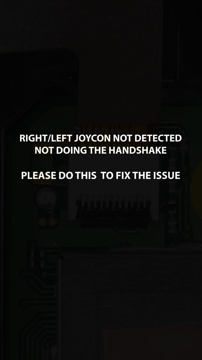 If suddenly your right or left joycon (mostly right on the OLED) not detected or not doing a handshake after you install a modchip, please try this to fix the issue.