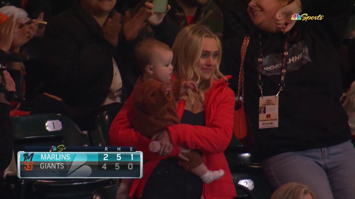 Briella Bailey got to watch her dad steal his first strike in the big leagues