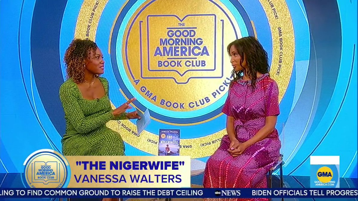 GMA Book Club pick: #TheNigerwife by Vanessa Walters a thrilling page-turner about a woman's mysterious disappearance in Lagos, Nigeria. 📚 Janai Norman Norman