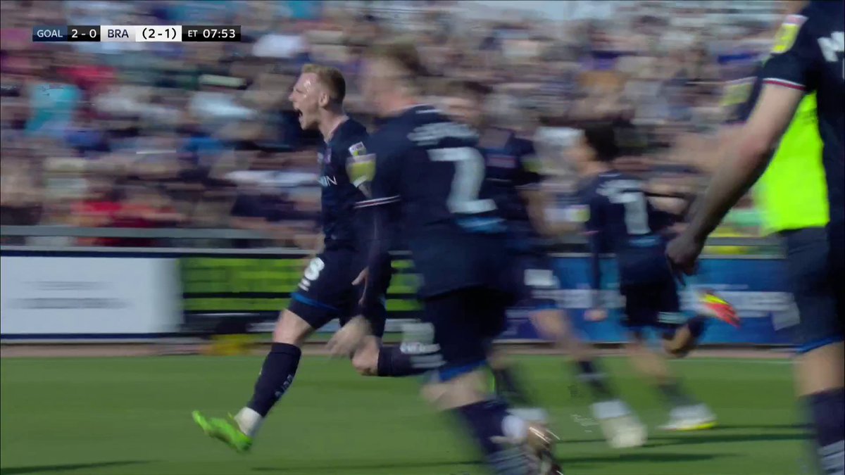 Clean as a whistle and through the bodies - Carlisle United take a step towards Wembley. #EFLPlayOffs | #StepUp