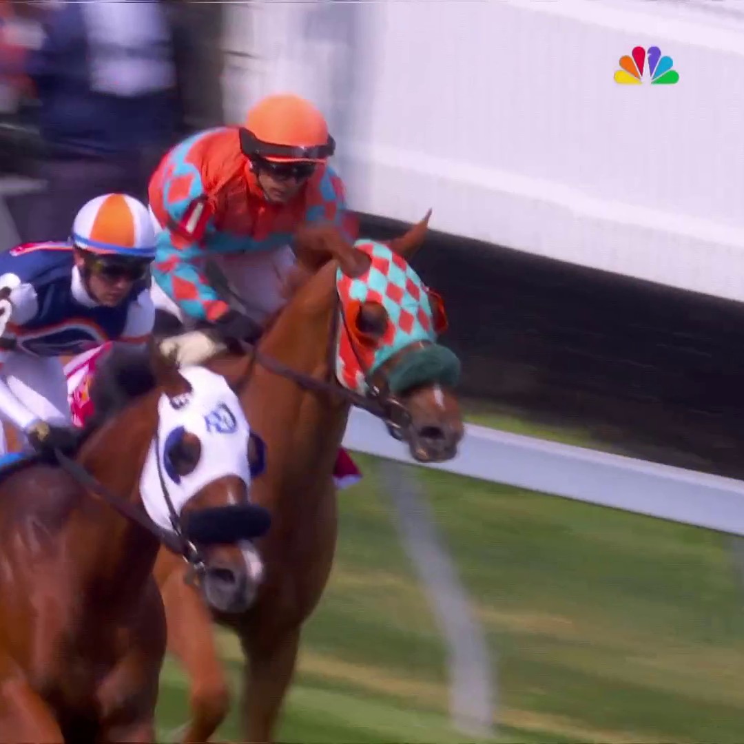 Beer Can Man just WOULD NOT QUIT! A fantastic finish at the Jim McKay Turf Sprint. #Preakness148
