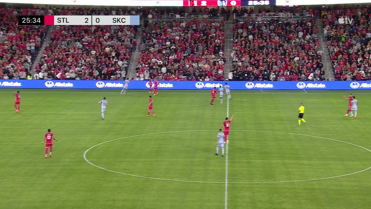 Njabulo Blom with a clean slide tackle to start the play. And Indiana Vassilev puts it away to make it 2-0 for St Louis CITY SC.