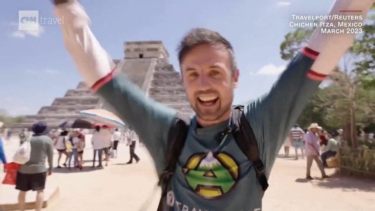 Watch this man break a world record by visiting the Seven Wonders of the World in seven days