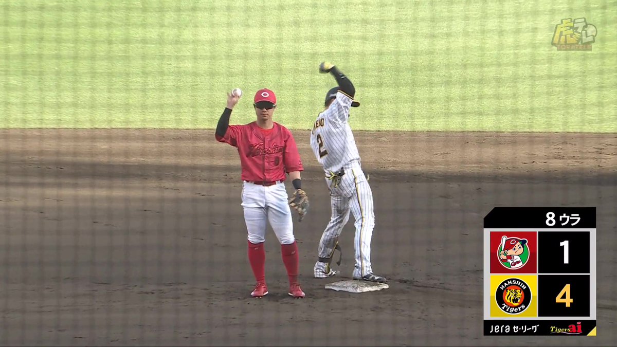 8回裏、梅野隆太郎選手がライト2点タイムリーヒット！本日2安打3打点の大活躍！#hanshin #虎テレ #阪神タイガース #ARE