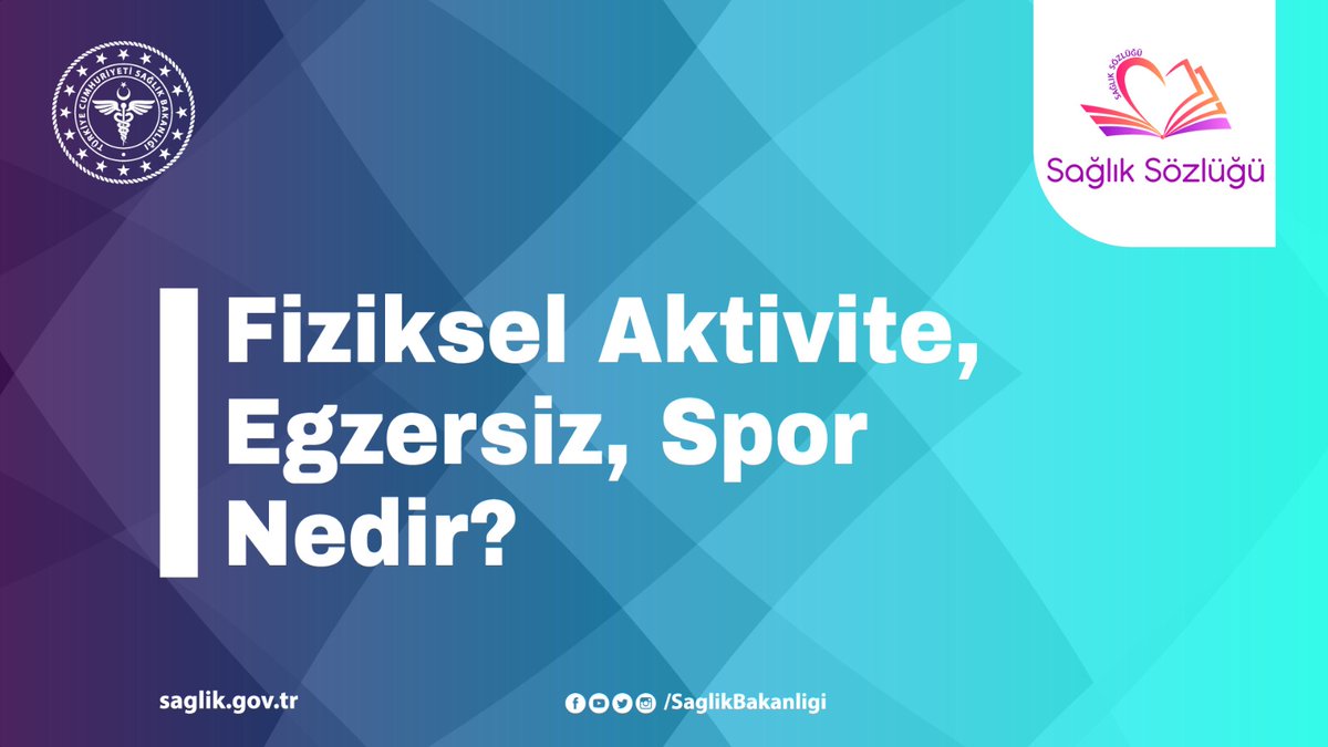 📹 Fiziksel Aktivite, Egzersiz, Spor Nedir? #SağlıkSözlüğü