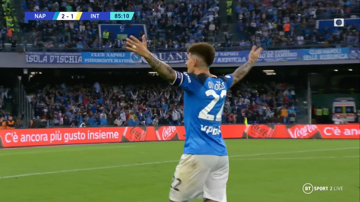 Simply beautiful from Giovanni Di Lorenzo 🤌 The champions are back in front through their captain!