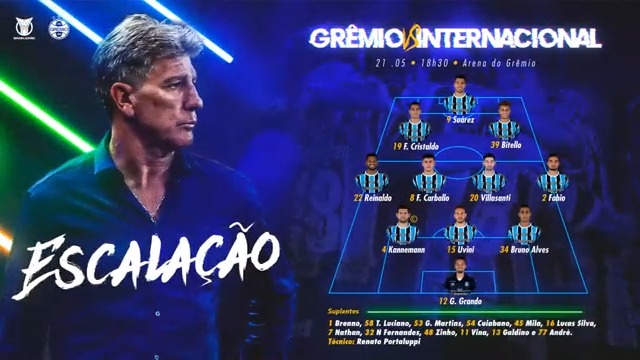 📋 ESCALAÇÃO DO TRICOLOR! 🇪🇪 #GREnal439 #Brasileirão2023