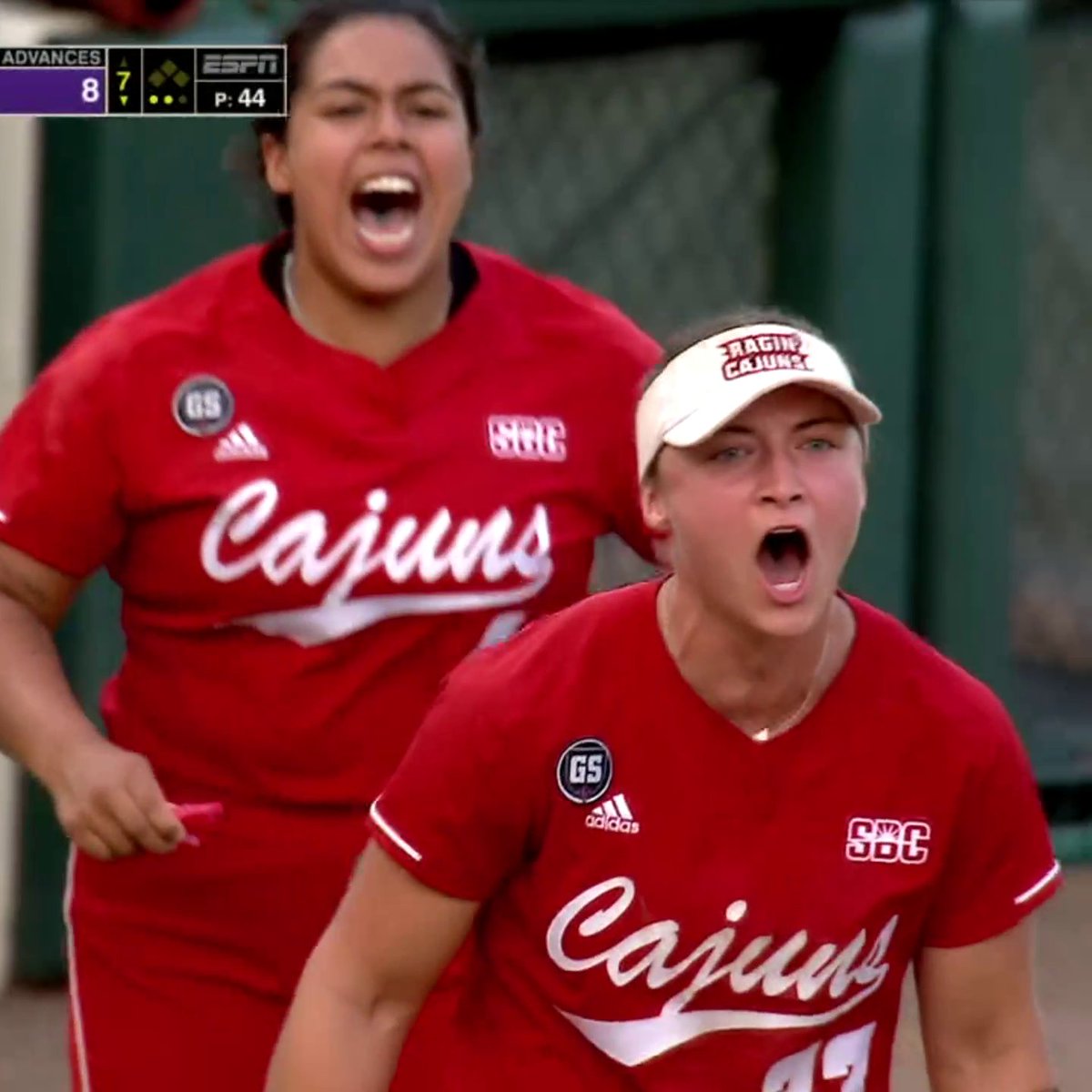 ARE YOU SERIOUS, Louisiana Ragin' Cajuns® Softball?! 🤯 #RoadToWCWS #SCTop10 x 🎥 ESPN2