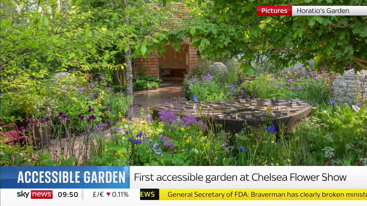 Horatio's Garden is the first ever wheelchair accessible garden at Chelsea Flower Show Dr Olivia Chapple, Founder Horatio's Garden Charity, tells us all about it and how much pride she has in the design #KayBurley SK
