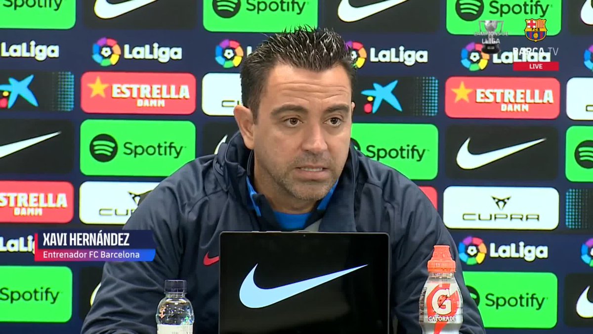 ⚡️ 𝙇𝙄𝙑𝙀 𝙉𝙊𝙒 ⚡️ Barça manager Xavi Hernández speaks to the media ahead of #ValladolidBarça 𝗪𝗔𝗧𝗖𝗛 𝗡𝗢𝗪 𝗢𝗡 𝗕𝗔𝗥𝗖̧𝗔 𝗧𝗩+ 🖥