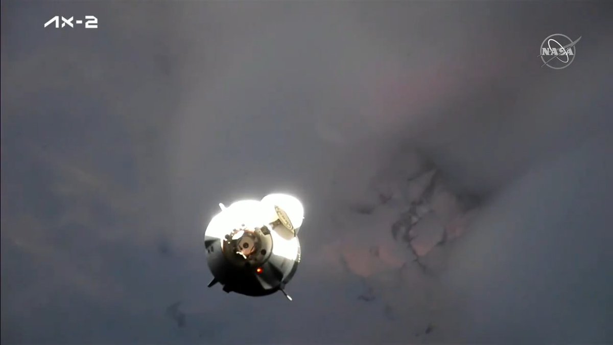 The four Axiom Space private astronauts are approaching the station aboard the SpaceX Dragon crew ship for a planned 9:10am ET docking today. Watch...