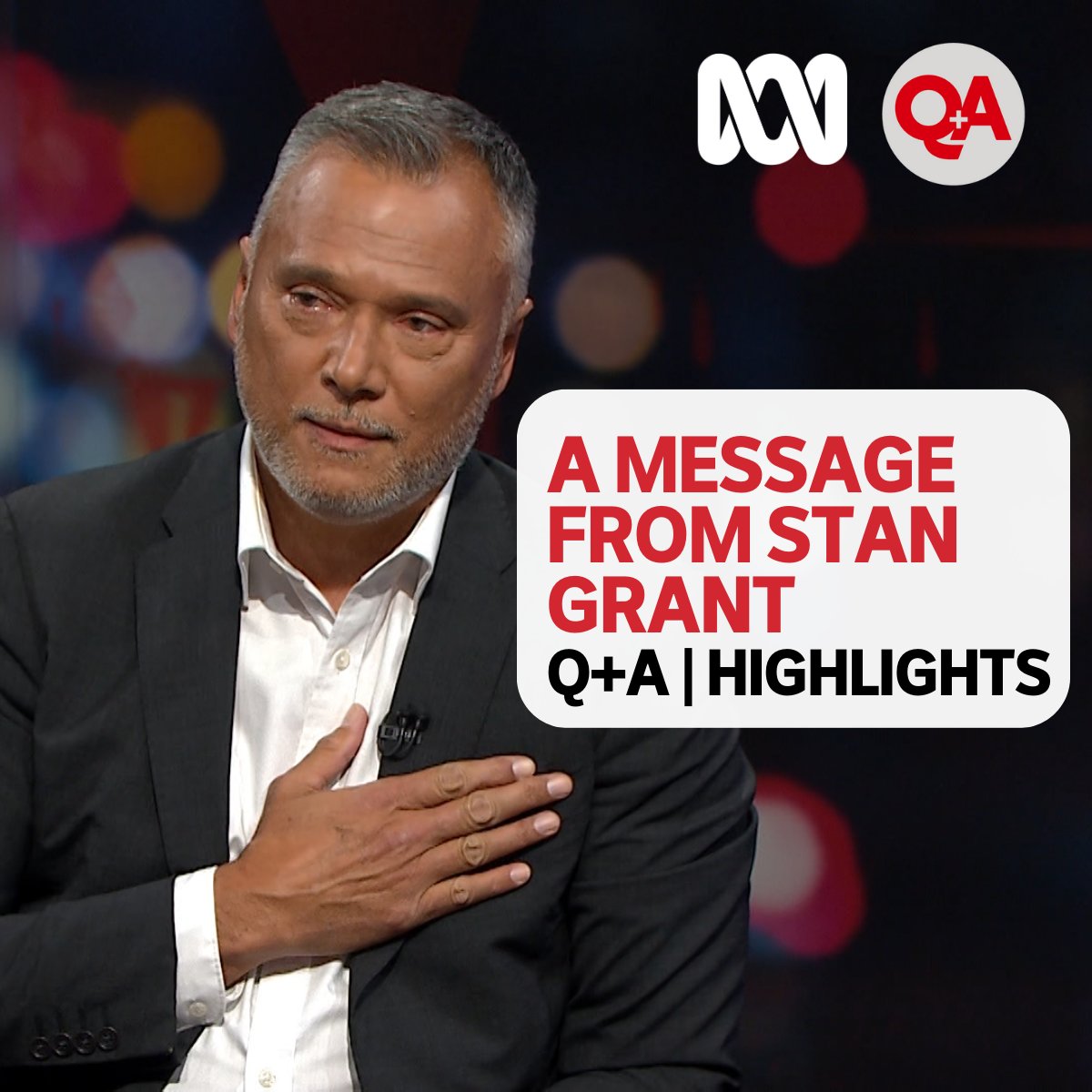 “I am down but I will get back up. And you can come at me again and I will meet you with the love of my people.” Stan Grant delivers a powerful message on Q+A before taking a break from the media. #StanGrant #QandA #WeStandWithStan