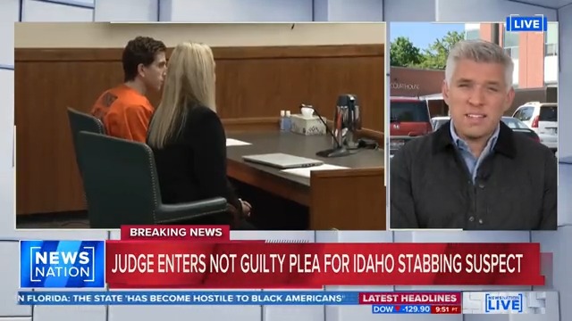 Idaho college killings suspect Bryan Kohberger has a hearing set for October 2 after a judge entered a not guilty plea on his behalf. Brian Entin describes what the scene was like inside the courtroom. MORE: