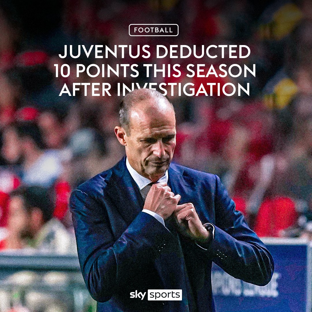 BREAKING: Juventus have been deducted 10 points for the current season after an investigation into the club’s transfer dealings.