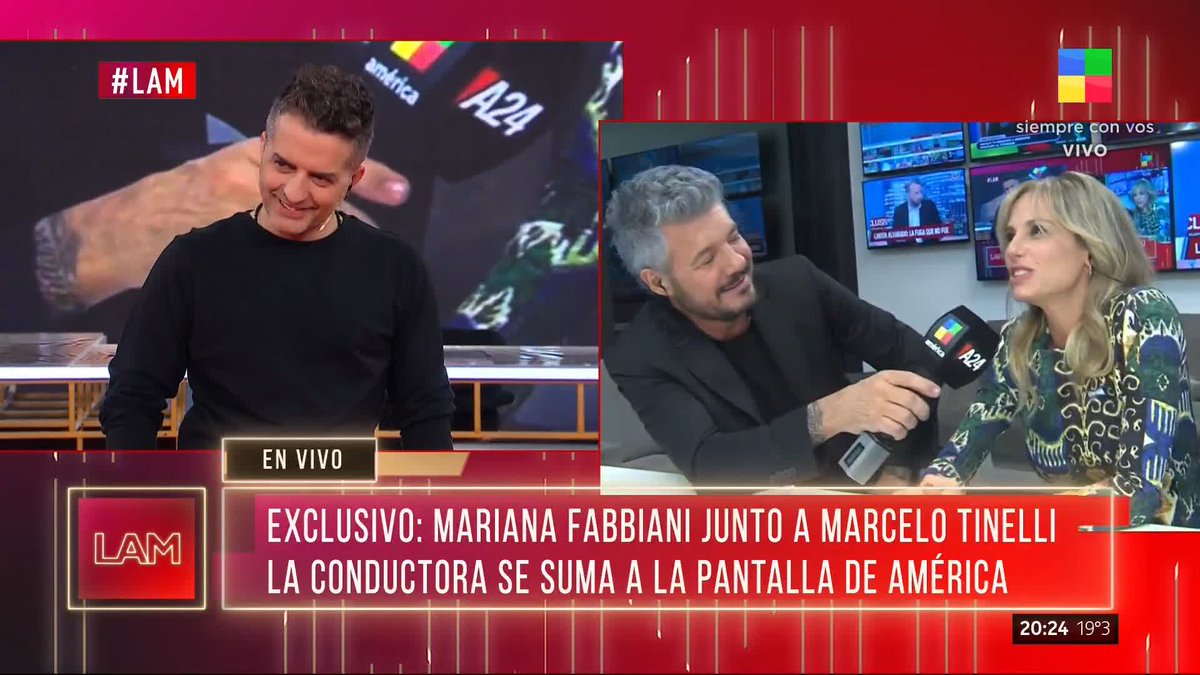💣 Mariana Fabbiani firma su contrato con América 👉 11 años después, la conductora vuelve al canal y se reúne con Marcelo Tinelli. Cc #LAM en América TV 📺 ElEjercitoDeLAM A N G E L