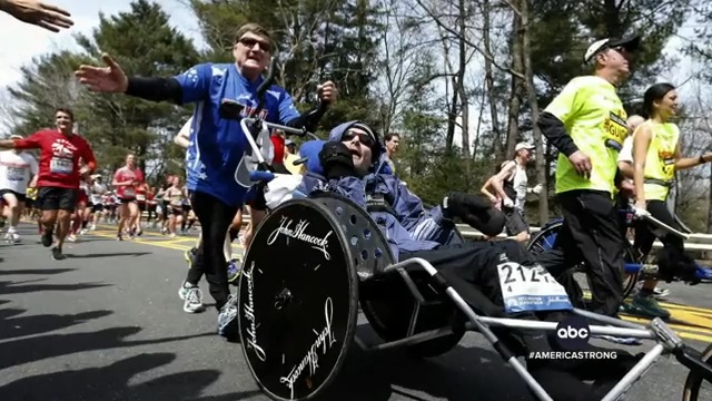 Rick Hoyt, who became a Boston Marathon fixture, has died at 61. David Muir remembers the father-and-son team that inspired millions after dad Dick Hoyt pushed his son's wheelchair the entire way through the race.