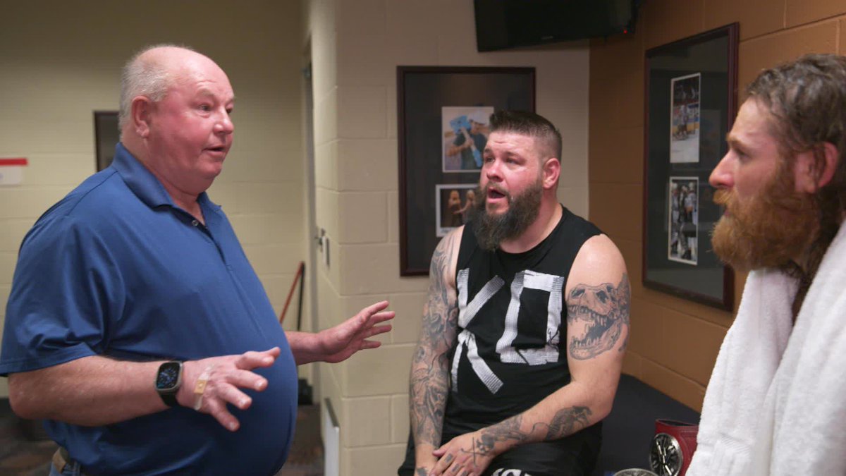 EXCLUSIVE: Canadian hockey coach Bruce Boudreau gives Kevin &amp; Sami Zayn a little extra advice ahead of #WWENOC!