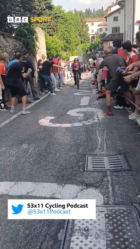 A cyclist accidentally joined the Giro d'Italia 😅 #BBCCycling