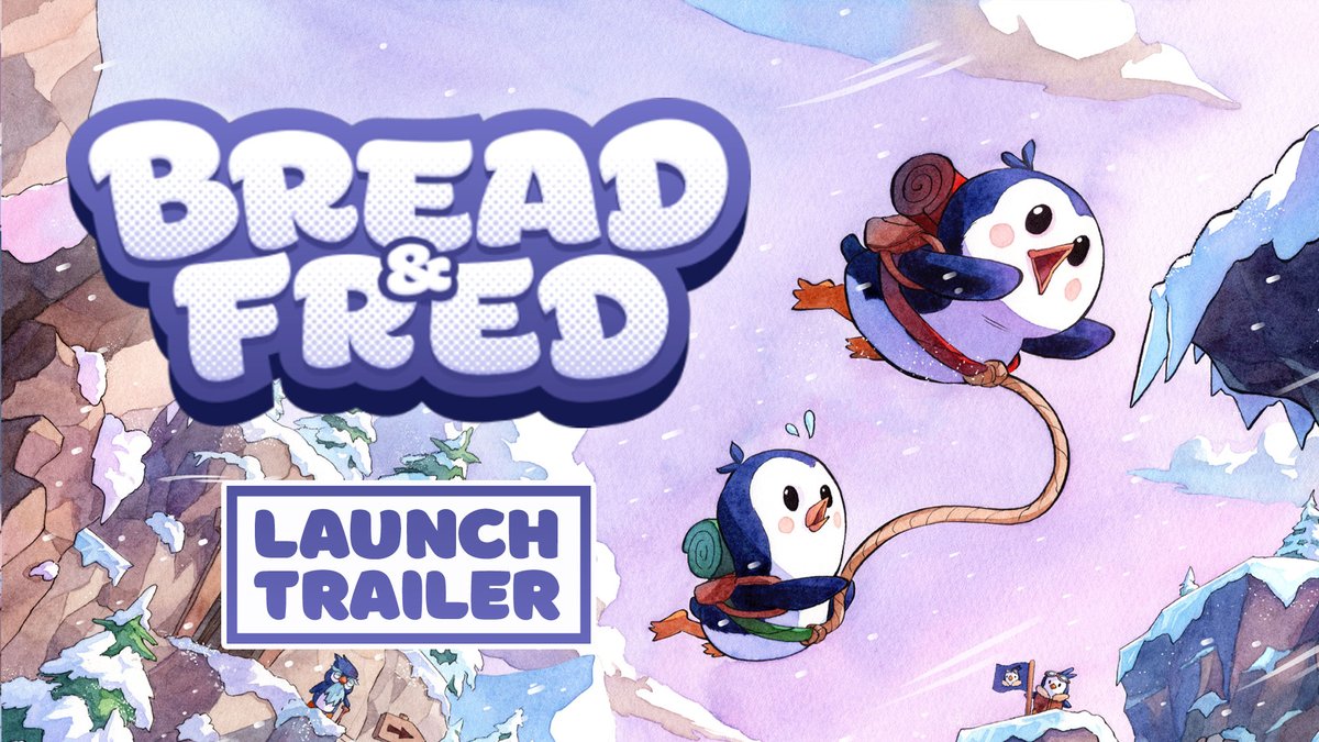 🐧 Join Bread &amp; Fred in a co-op adventure as you jump, cling, climb the snow-capped summit &amp; put your friendship to the test! 🪨 If you're flying solo, bring Jeff, your trusty pet rock, along for a single-player campaign! 🏔️🎉 Available Now! [ ]