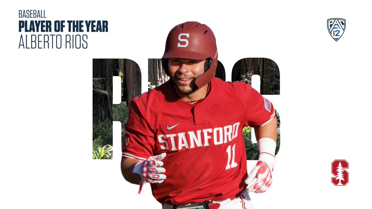 #Pac12BSB Player of the Year: Alberto Rios 🌲 Full release ➡️ #GoStanford | Stanford Baseball