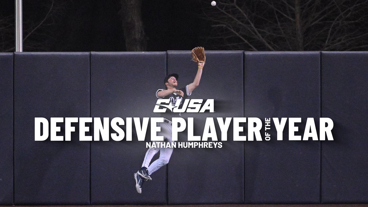 He patrolled the outfield like no other. Nathan Humphreys is the CUSA Defensive Player of the Year!