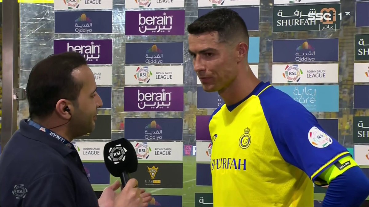 "الدوري السعودي دوري قوي وليس بالسهل، ويحتاج إلى بعض اللاعبين وسيكون من ضمن أقوى 5 دوريات في العالم" 🎙️ كريستيانو رونالدو - لاعب #النصر #النصر_الشباب | #SSC